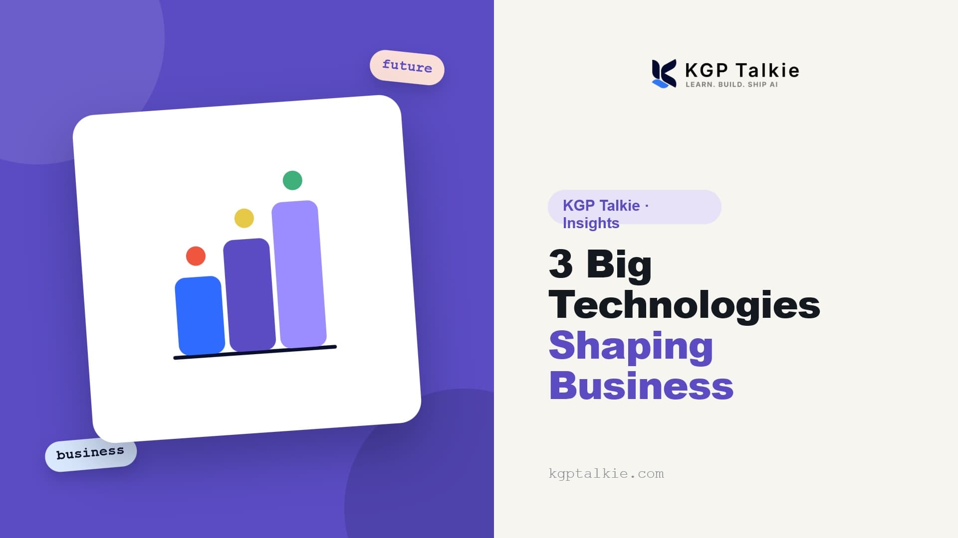 3 Big Technologies that will Shape the FUTURE of your Business