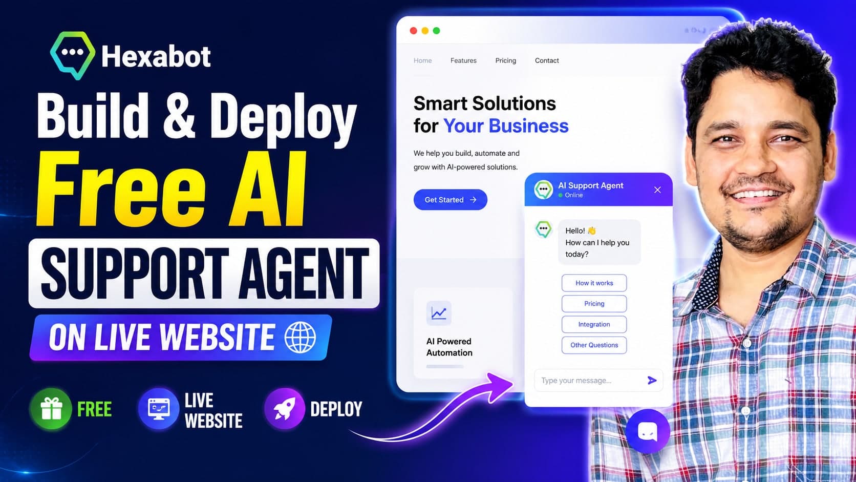 Build and Deploy a Free Customer Support AI Agent with Hexabot, OpenRouter, and Railway on a Live Website