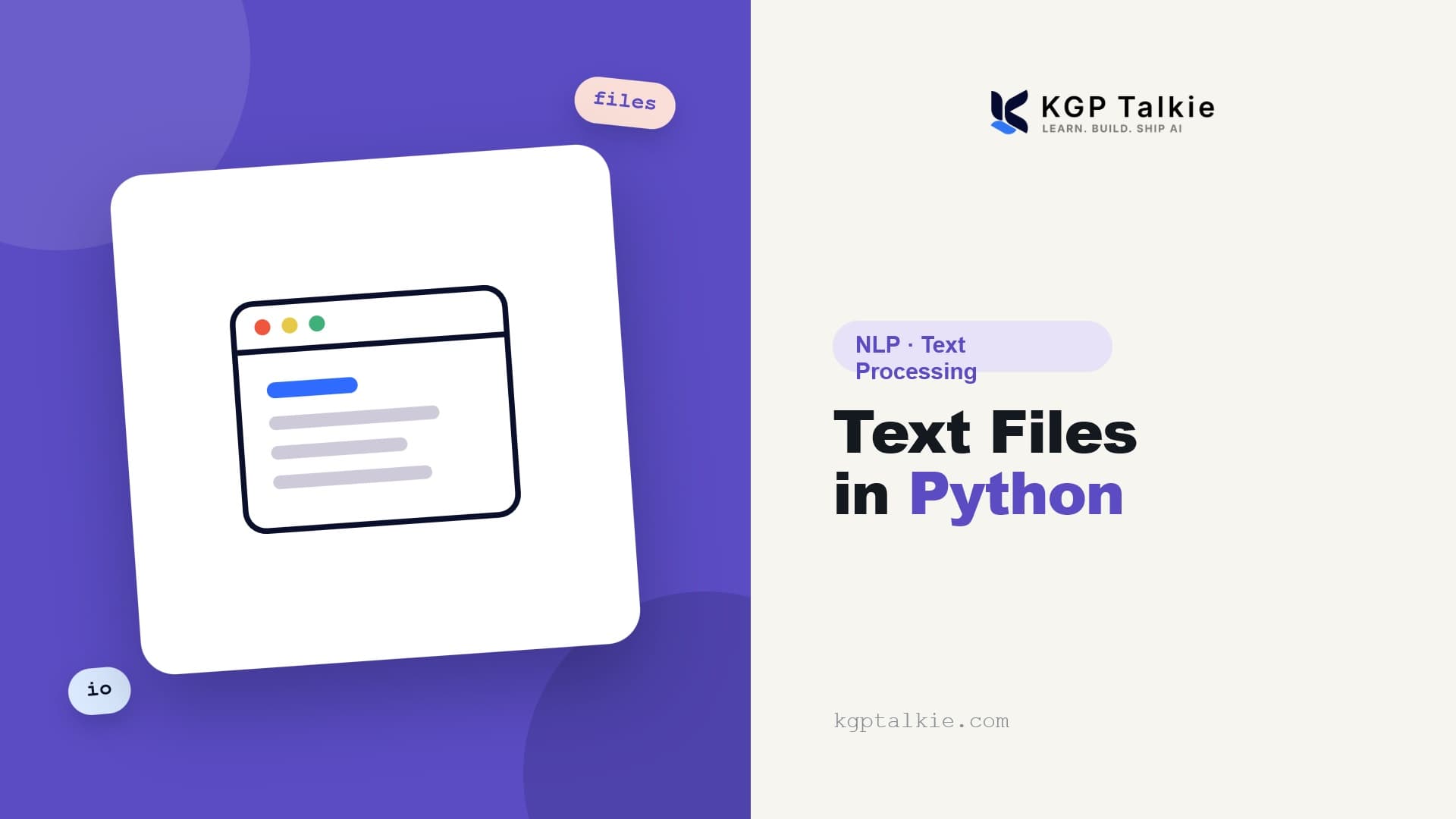 Working with Text Files in Python for NLP
