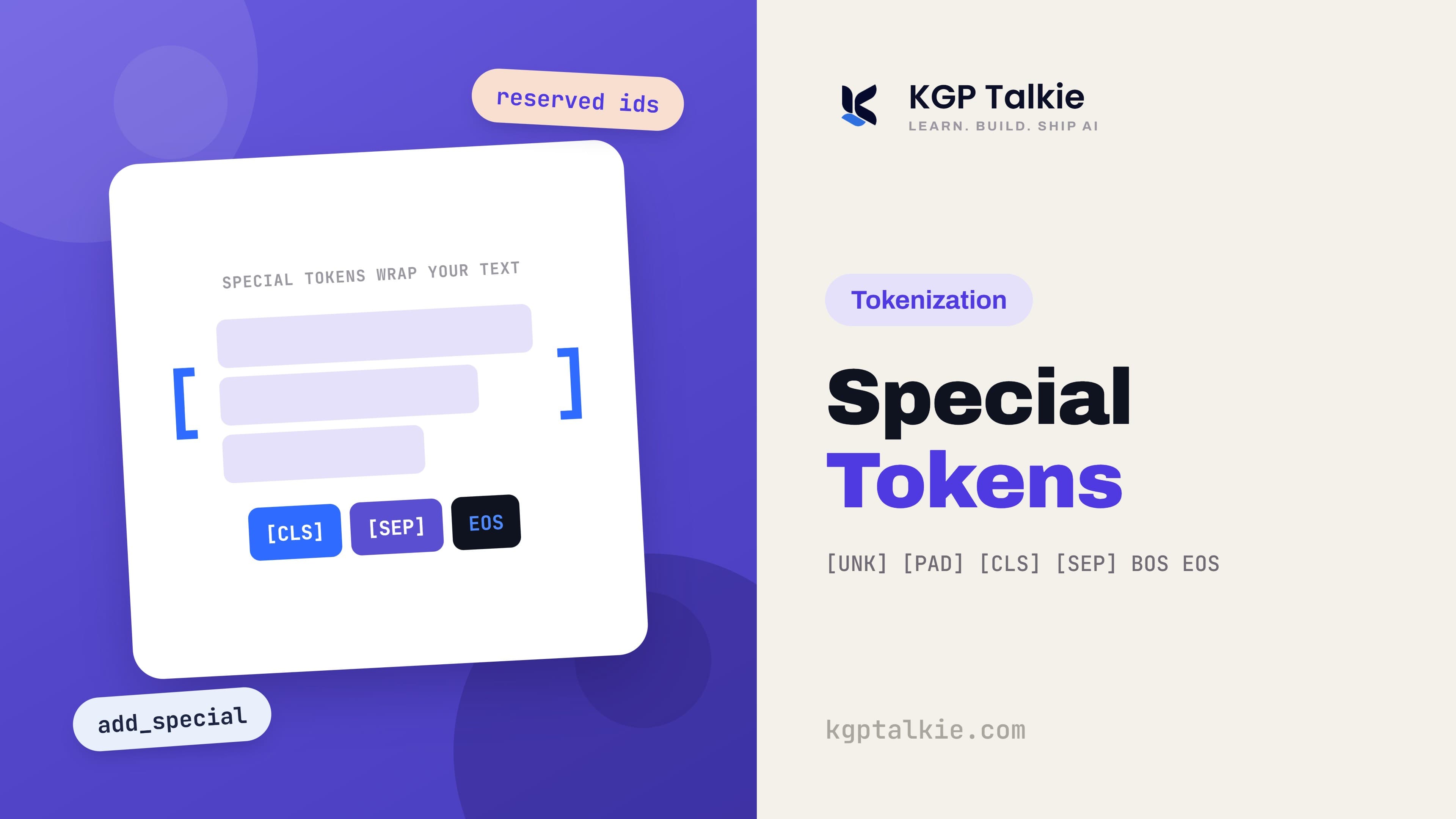 Special Tokens Explained: [UNK], [PAD], [CLS], [SEP], BOS, and EOS