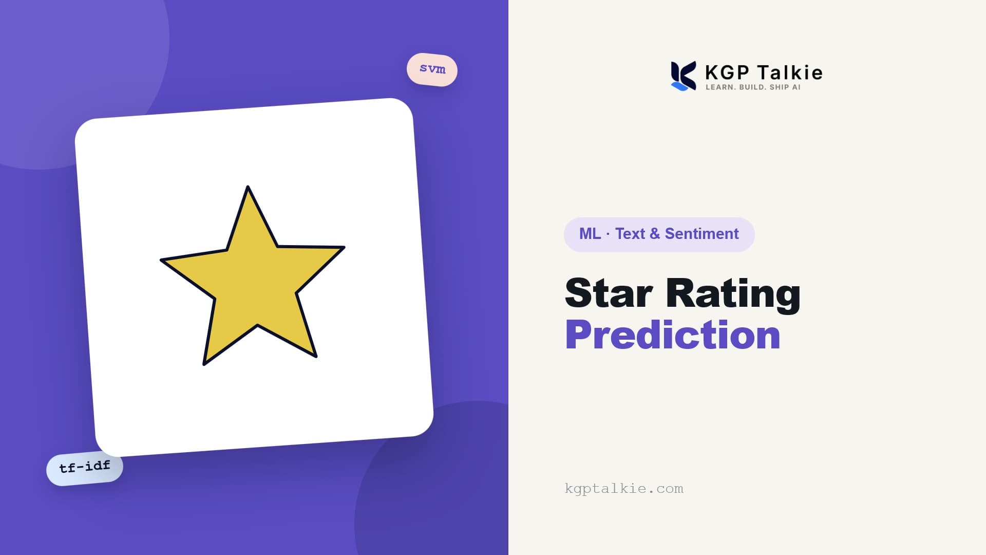 Star Rating Prediction with SVM and TF-IDF