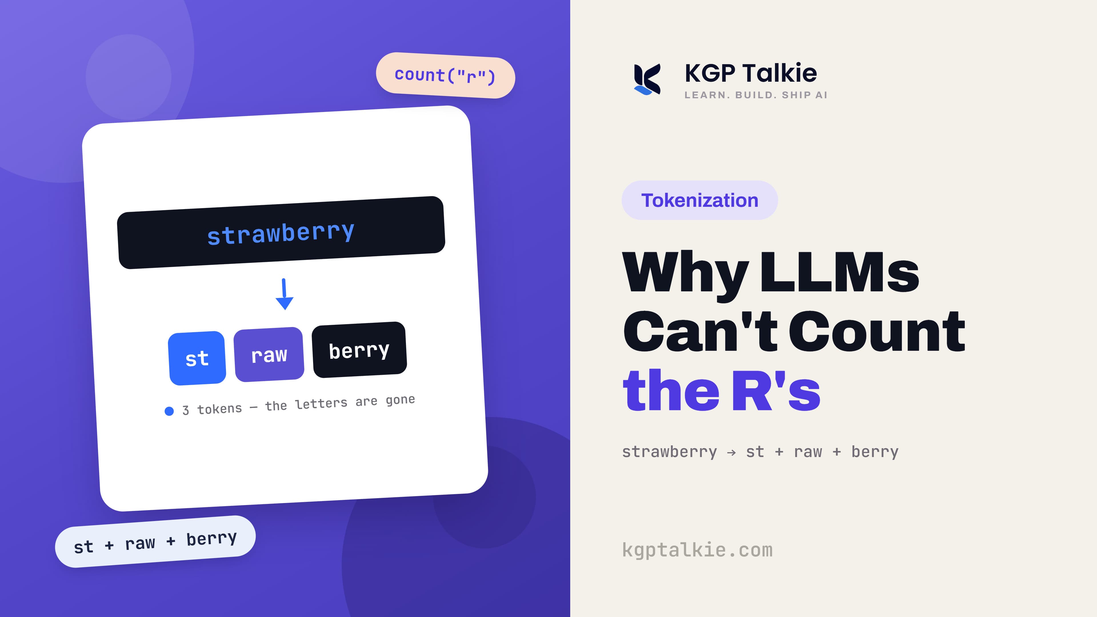 Why LLMs Can't Count the R's in Strawberry: Tokenization Quirks