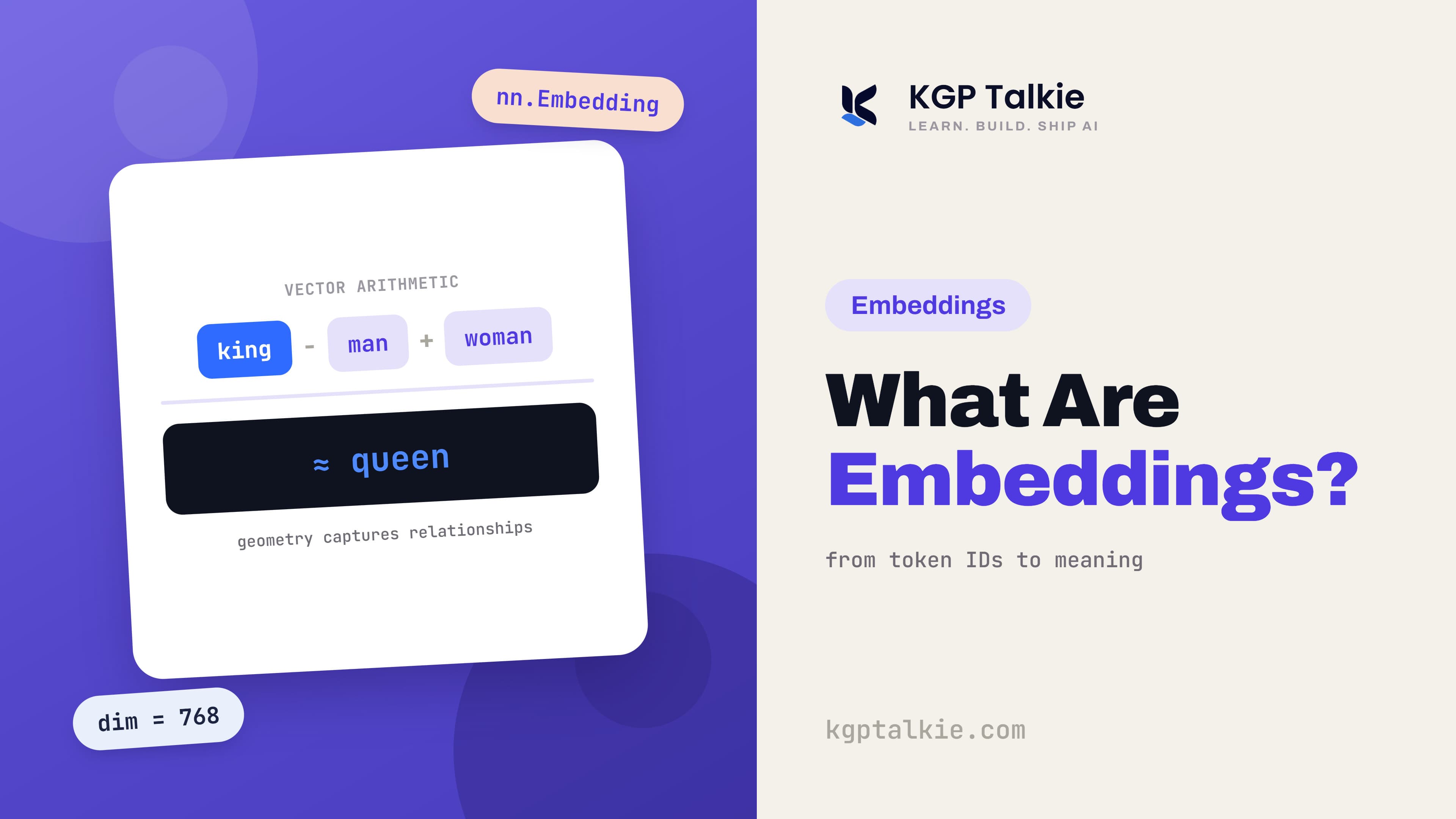What Are Embeddings? From Token IDs to Meaning