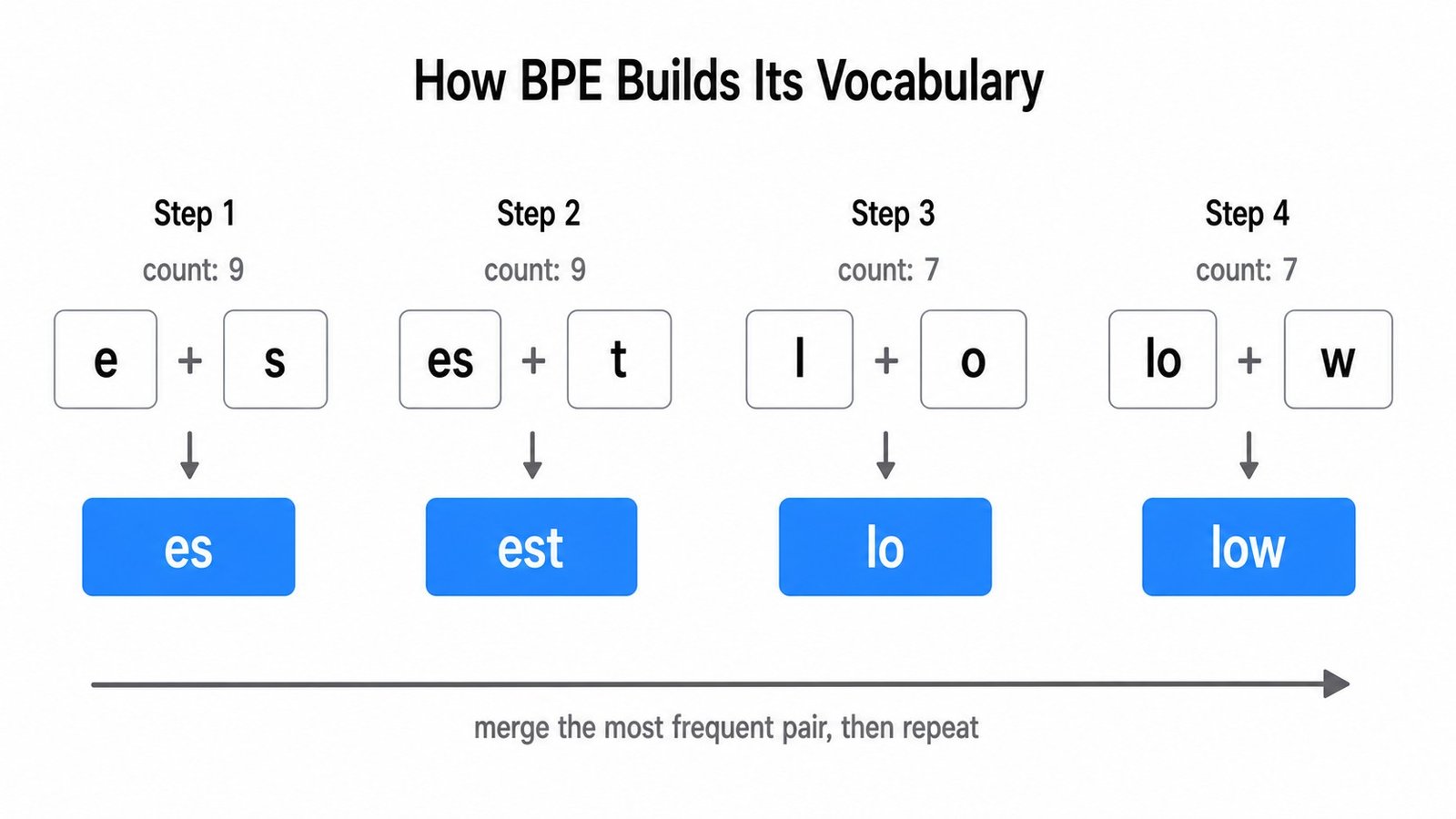 How BPE Builds Its Vocabulary