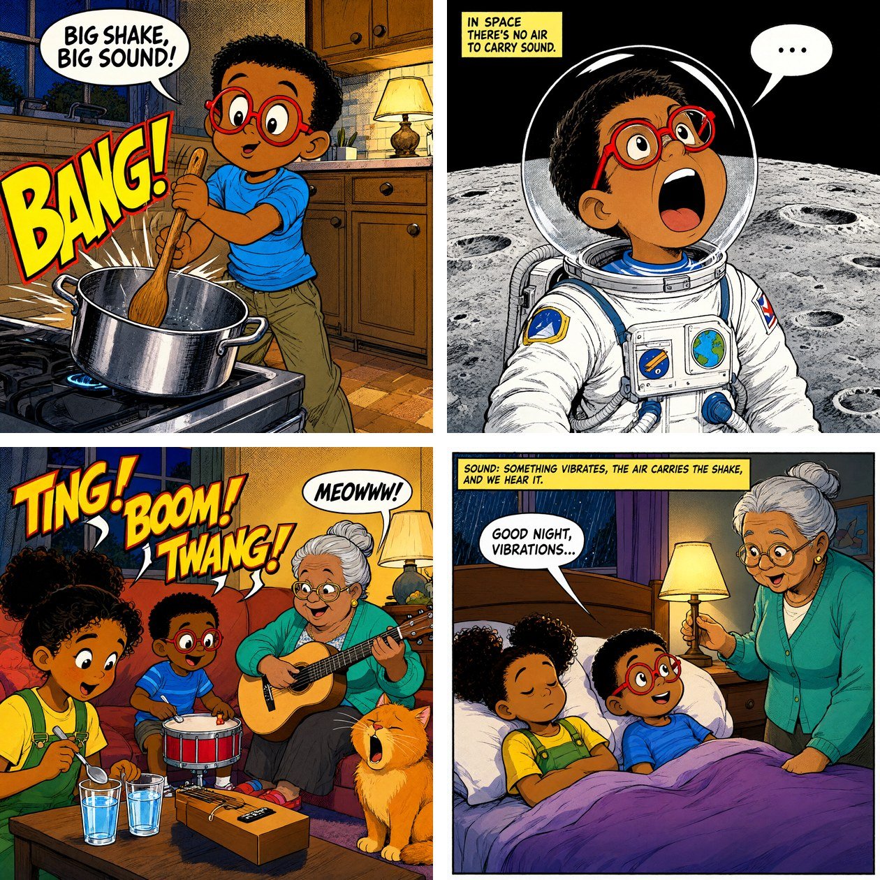 The same four panels drawn by Qwen-Image 2.1