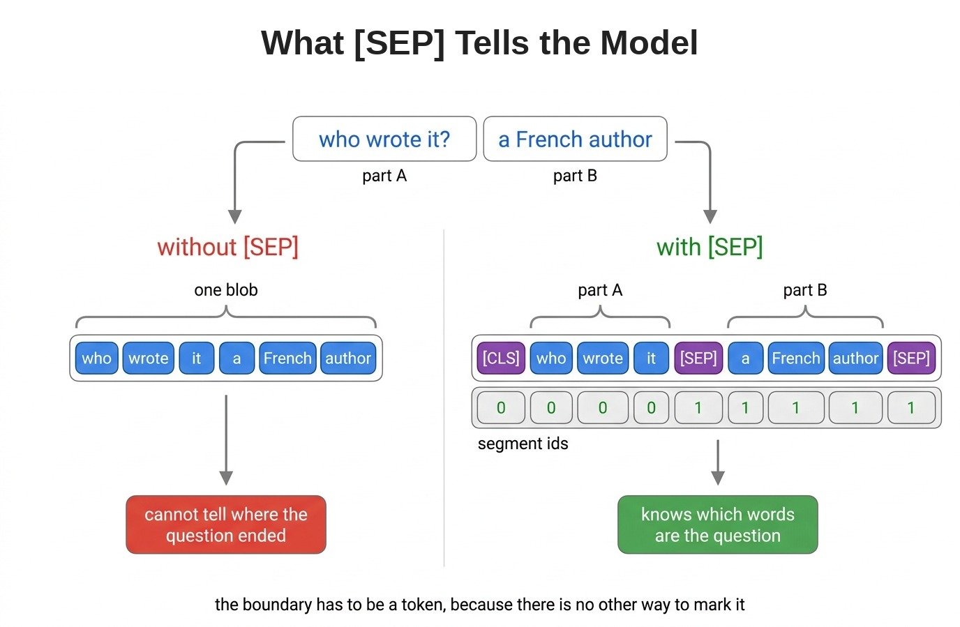 What [SEP] Tells the Model