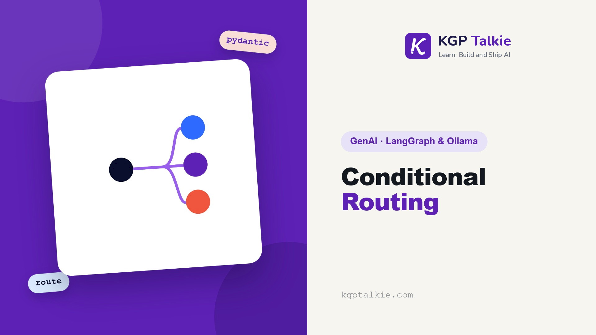 Conditional Routing in LangGraph Workflows - KGP Talkie