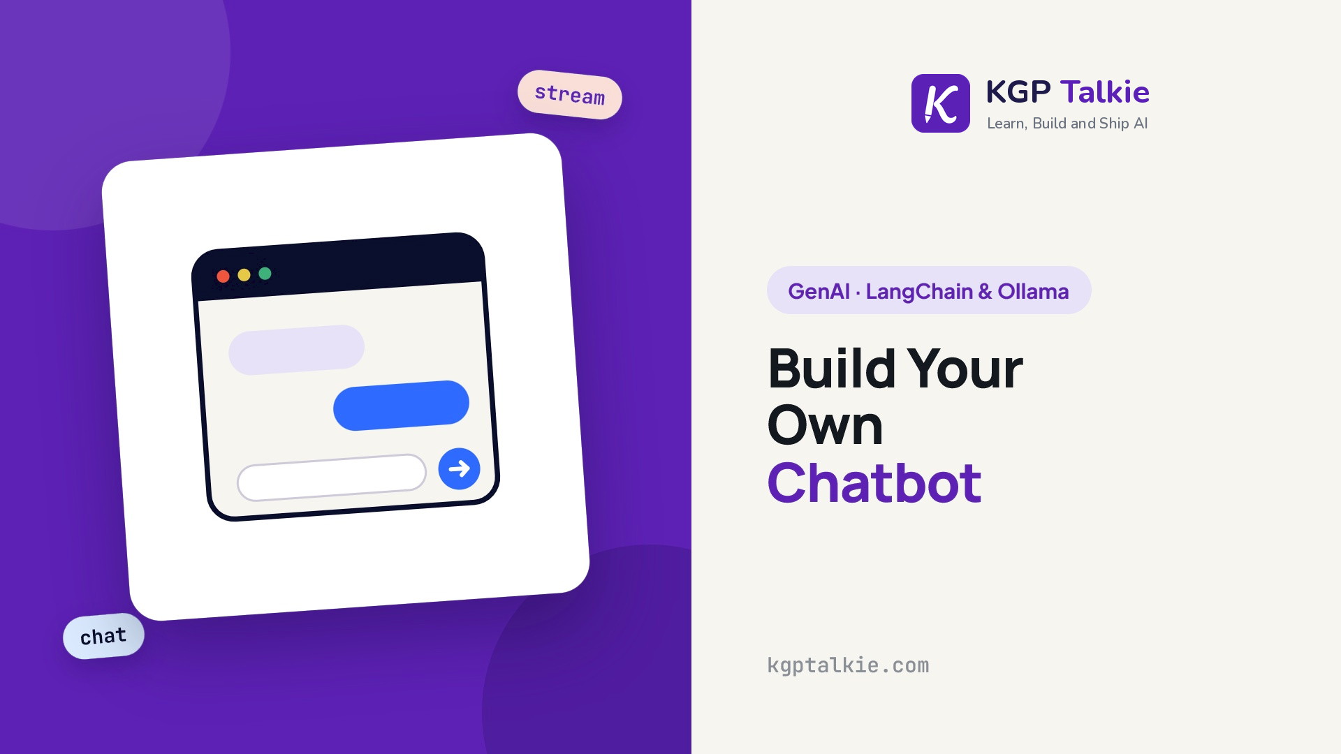 Build Your Own Chatbot with LangChain - KGP Talkie