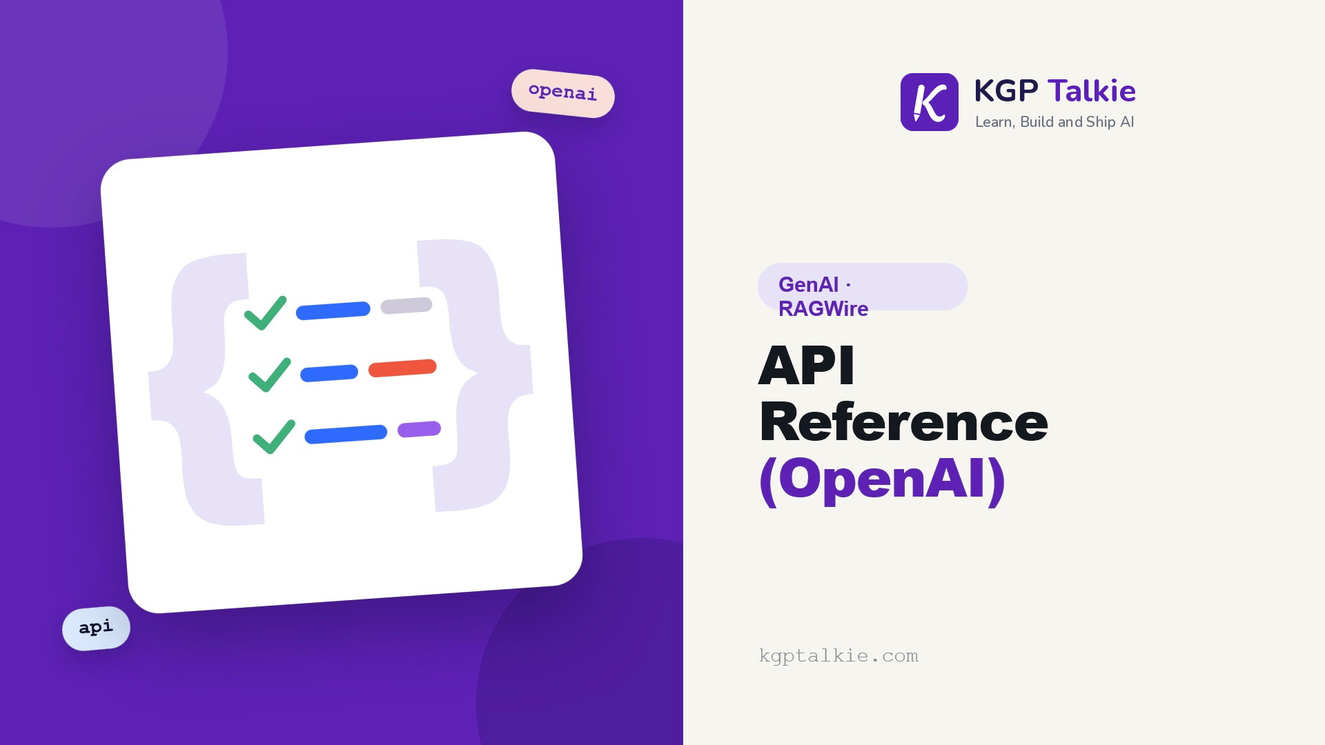 OpenAI Compatible FastAPI Endpoint API Reference - KGP Talkie